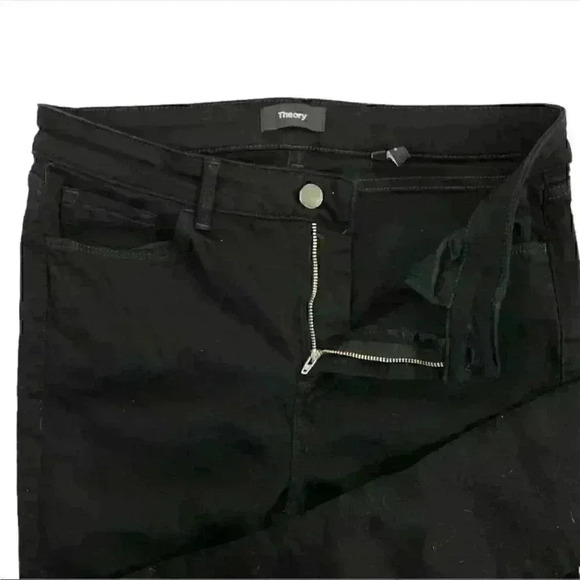 Theory New Skinny Tailor Denim Jeans in Jet Black size 30 EUC - Picture 3 of 6